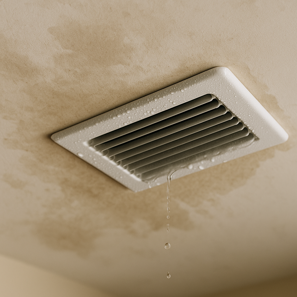 Humid AC vent dripping water